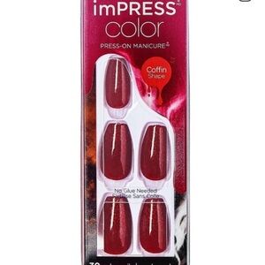 KISS imPRESS Limited Edition Color Press-On Manicure Glittery Red